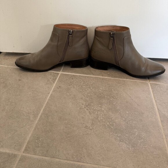Winter leather boots in neutral brown - size 8 - Picture 3 of 5
